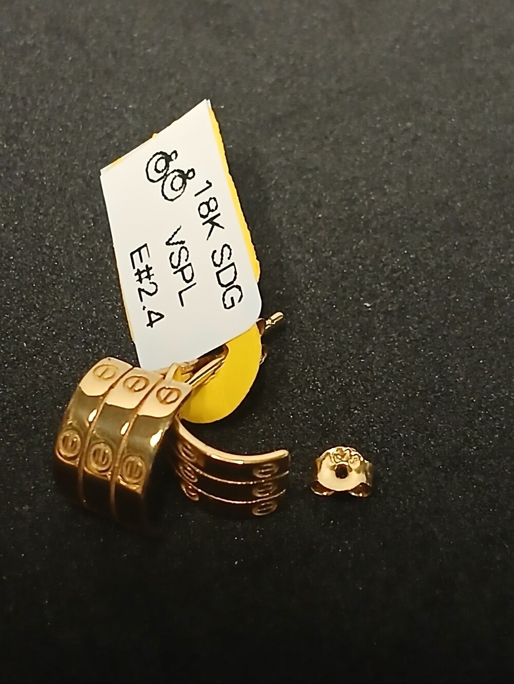 18K Earring Saudi Gold